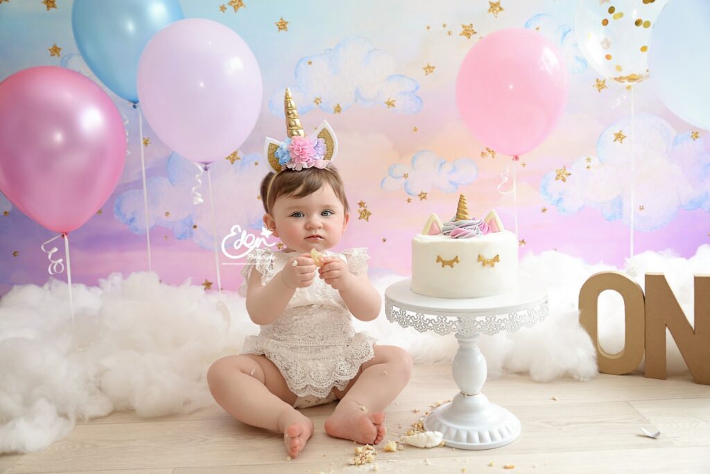 Unicorn Cake Smash Photography Liverpool